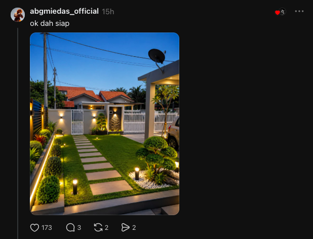 Image from: Lelaki Minta Idea Nak Buat Apa Ruang Kosong Tepi Rumah, Terhibur Tengok Cadangan Netizen