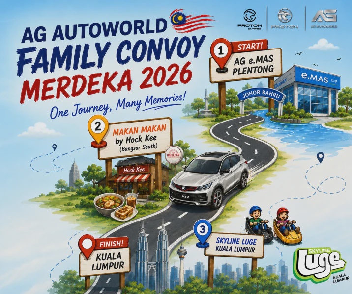 Image from: Pengedar PROTON Pemenang Pelbagai Anugerah, AG AUTOWORLD Lancar AG Club Merdeka Family Convoy