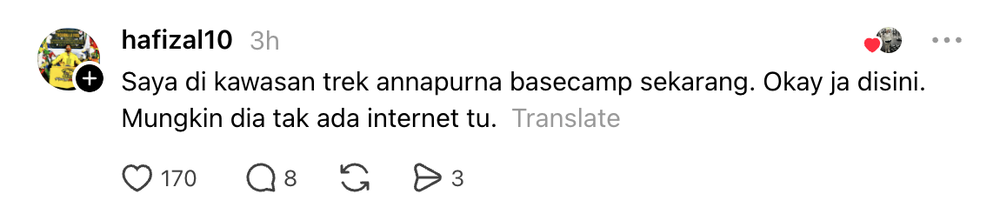 Image from: Tak Dapat Dihubungi, Kakak Mohon “Doakan Adik Saya Di Nepal Selamat”