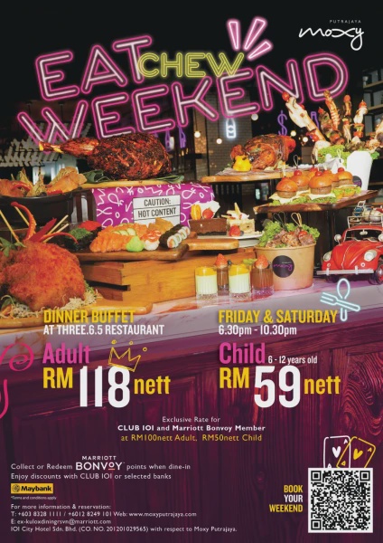 Image from: Port Makan Hujung Minggu: Moxy Putrajaya Relaunch Bufet 'Eat-Chew'