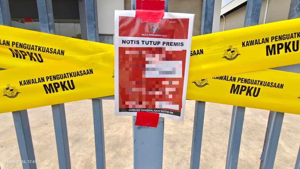 Image from: Tiada Kompromi, Premis Perindustrian Pasang Bendera Terbalik Diarah Tutup Sementara