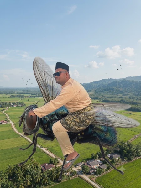 Image from: Lelaki Minta Sunting Gambar Dengan 'Pose' Bergaya Atas Motor, Hasilnya Buat Ramai Terhibur