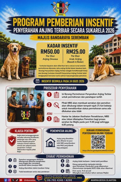 Image from: MBS Tawar Insentif Sehingga RM50 Untuk Penyerahan Anjing Terbiar