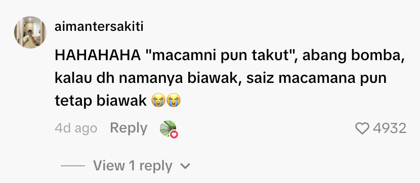 Image from: “Macam Ni Pun Takut”, Panik Biawak Masuk Rumah, Bomba Datang Pegang Sebelah Tangan Je