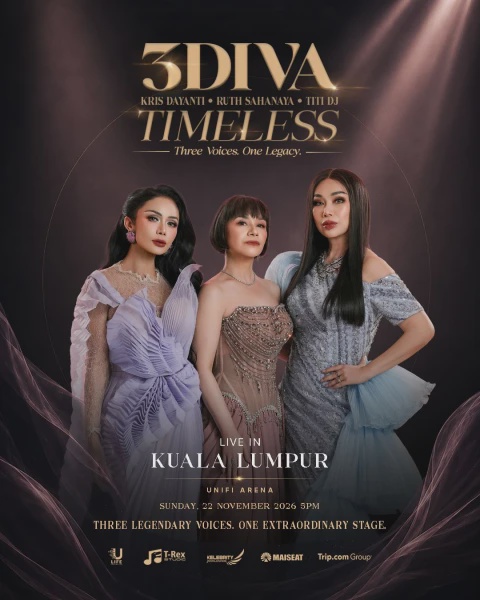 Image from: 19 Tahun Menanti, 3Diva Kembali Live In Malaysia! Giliran Peminat Lama Bawa Gen Z Menyanyi Bersama