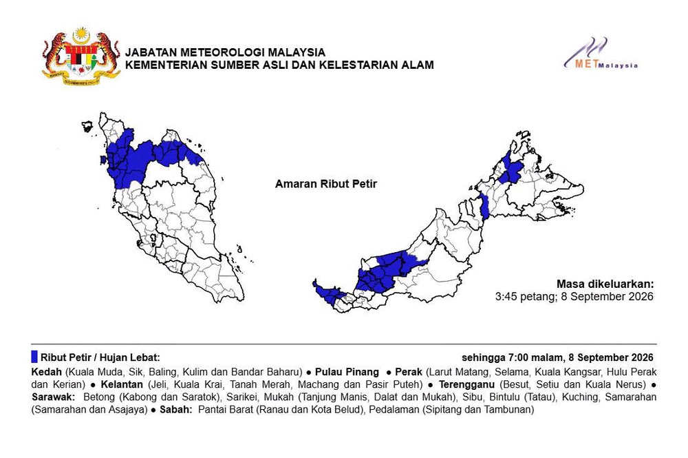 Image from: 7 Negeri Diramal Hujan Lebat Hingga Malam Ini - MetMalaysia