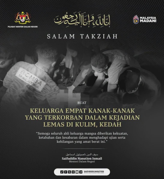 Image from: “Berita Pemergian Empat Kanak-Kanak Amat Meruntun Hati” - Saifuddin Nasution