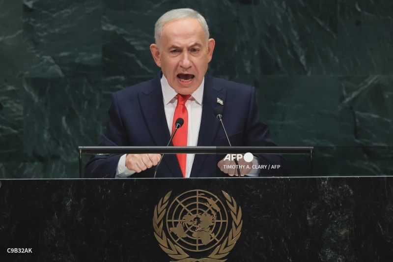 Image from: Tanda Protes, Puluhan Diplomat Keluar Dewan PBB Ketika Netanyahu Berucap