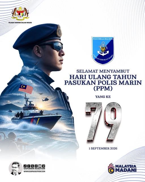 Image from: Saifuddin Zahir Penghargaan Kepada Warga Polis Marin Sempena Ulang Tahun Ke-79