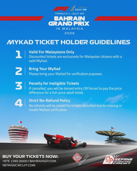 Image from: F1 Sepang: Gagal Pengesahan MyKad, Penonton Boleh Dihalang Masuk Litar