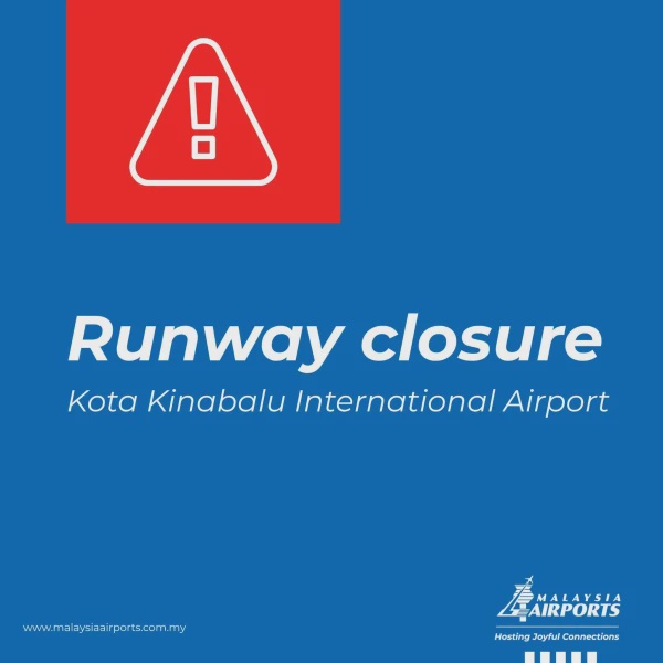 Image from: Landasan KKIA Ditutup Sementara Untuk Kerja Pembaikan