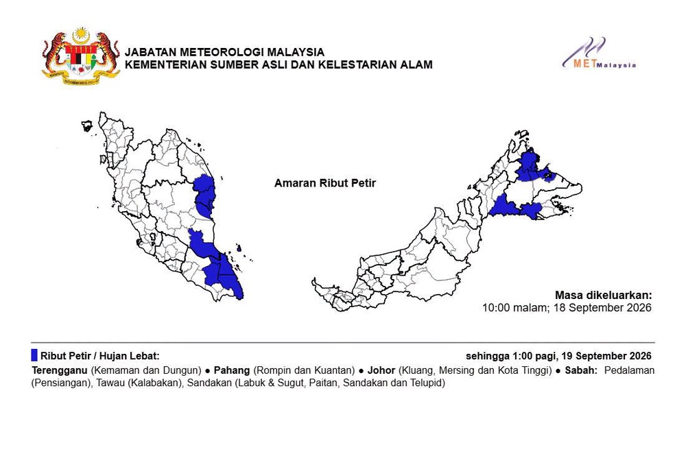 Image from: Hujan Lebat Diramal Di 4 Negeri Hingga Awal Pagi