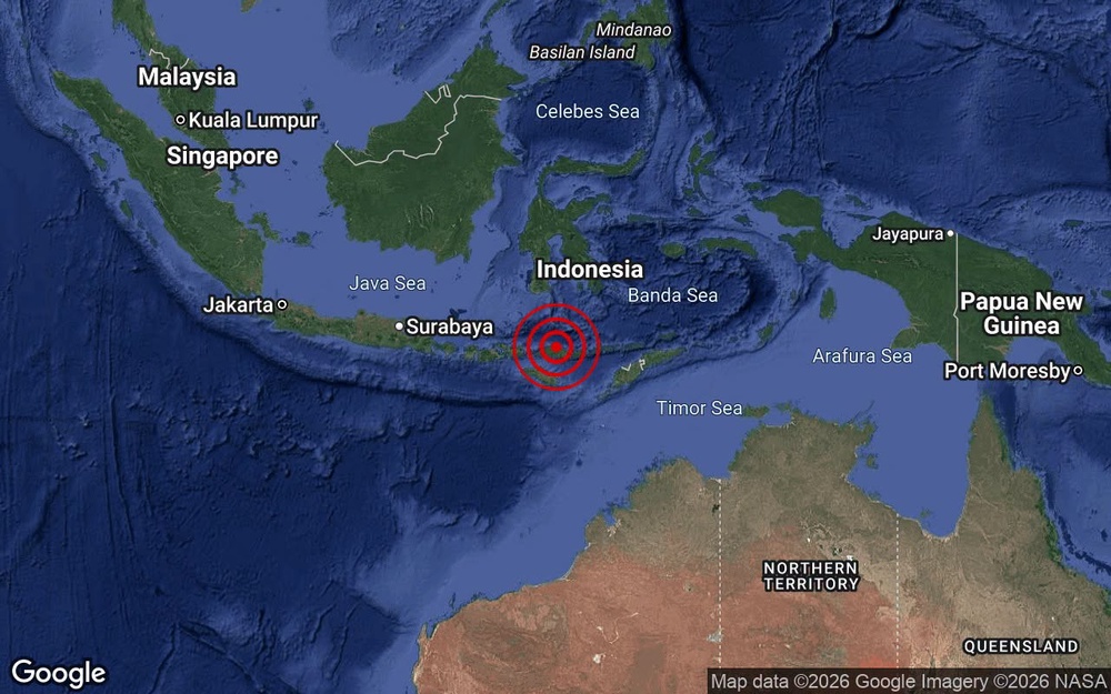 Image from: Gempa Bumi Sederhana 'Gegar' Rantau Flores Pagi Ini