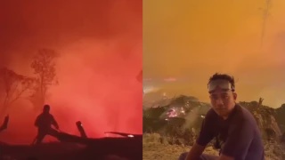 Image from: Sebak, Anggota Bomba, Sukarelawan Sujud Syukur Selepas Hujan Turun Di Beberapa Kawasan Di Kalimantan
