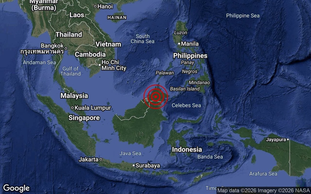 Image from: Gempa Bumi Lemah Gegar Kinabatangan Pagi Tadi