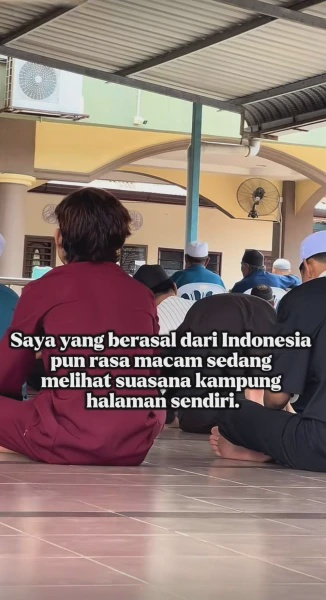 Image from: “Rasa Begitu Tenang” Lelaki Indonesia Kongsi Pengalaman Solat Jumaat Di Masjid Kampung Malaysia