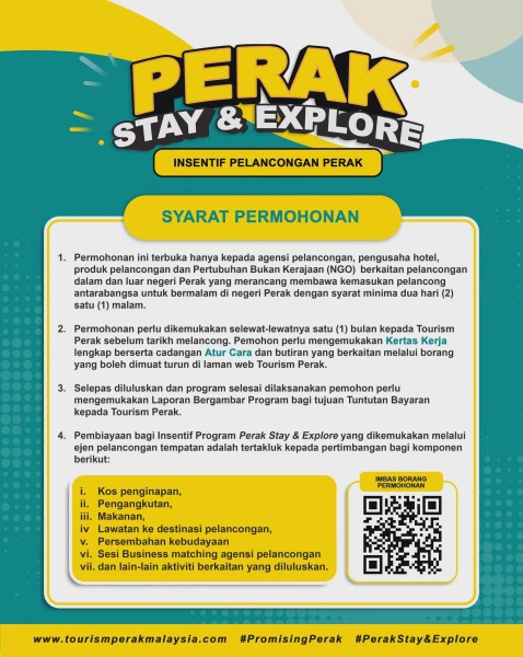 Image from: Perak Stay & Explore 2026: Insentif RM40 Seorang, Syarat & Cara Mohon