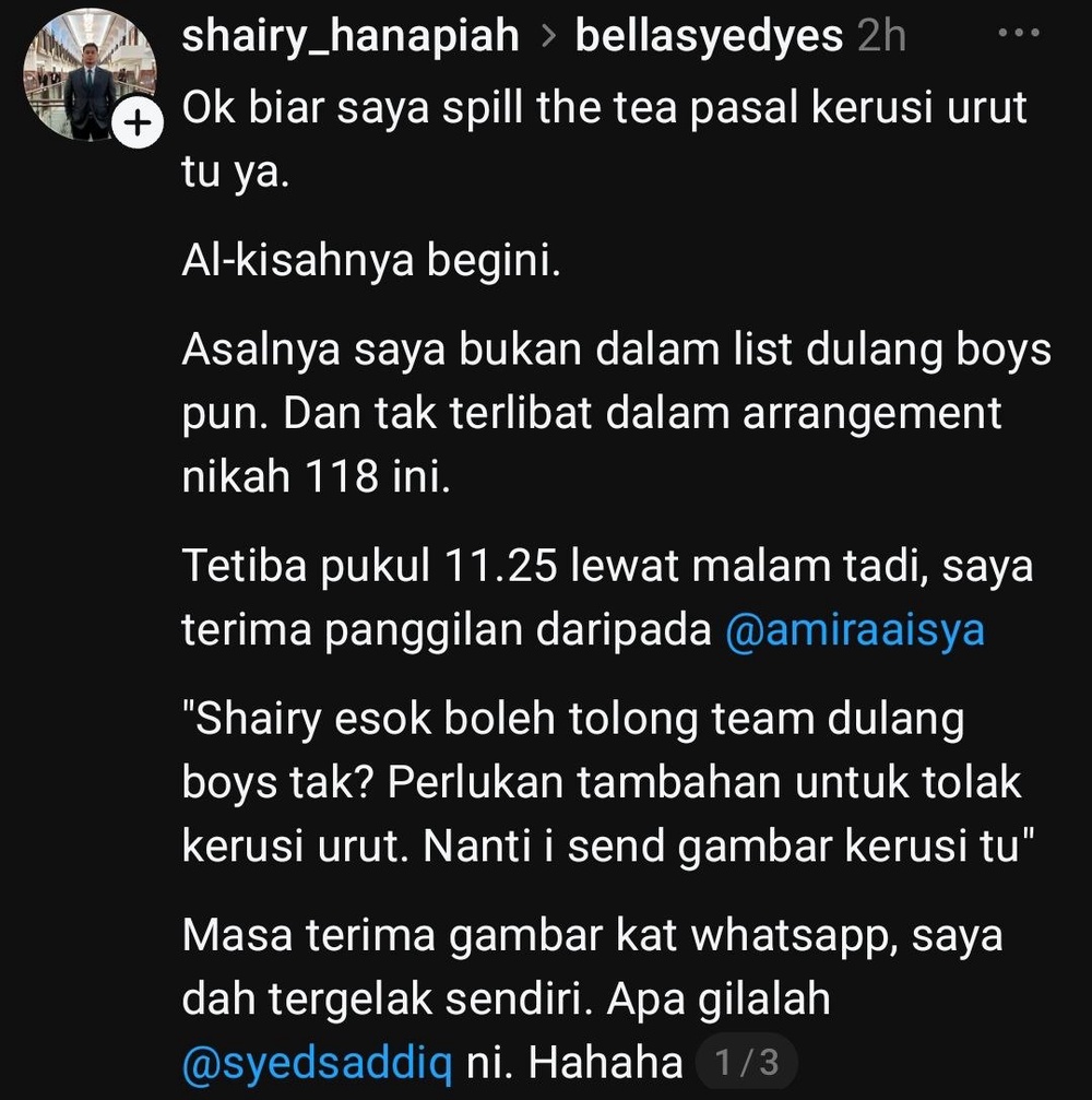 Image from: "Asalnya Saya Bukan Dalam List," Dulang Boy Kongsi Kisah Di Sebalik Kerusi Urut Hantaran Syed Saddiq