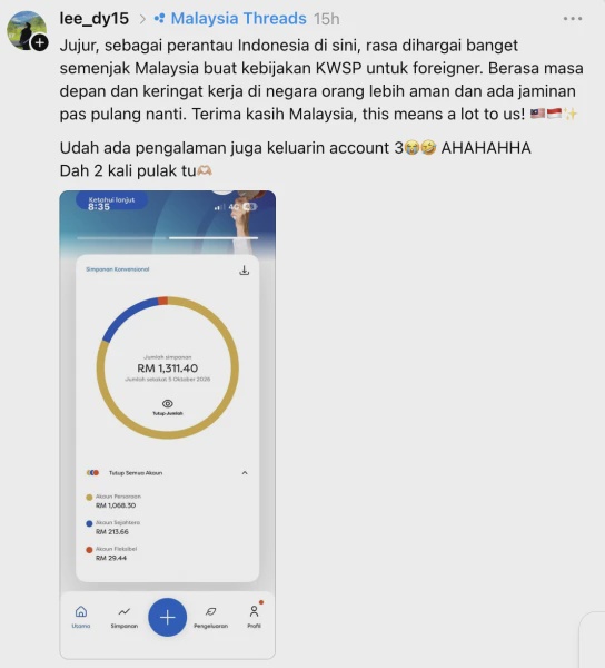 Image from: "Jujur, Rasa Dihargai Banget" - Lelaki Indonesia Berterima Kasih, Akui Malaysia Bijak Dalam Hal Ini