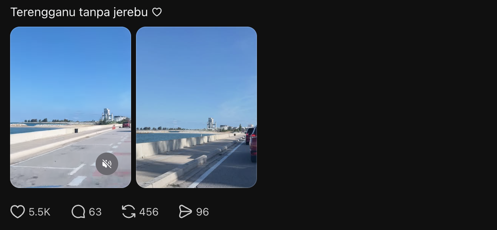 Image from: Orang Terengganu Kongsi Langit Cerah Membiru, Buat Ramai Rindu Suasana Tanpa Jerebu