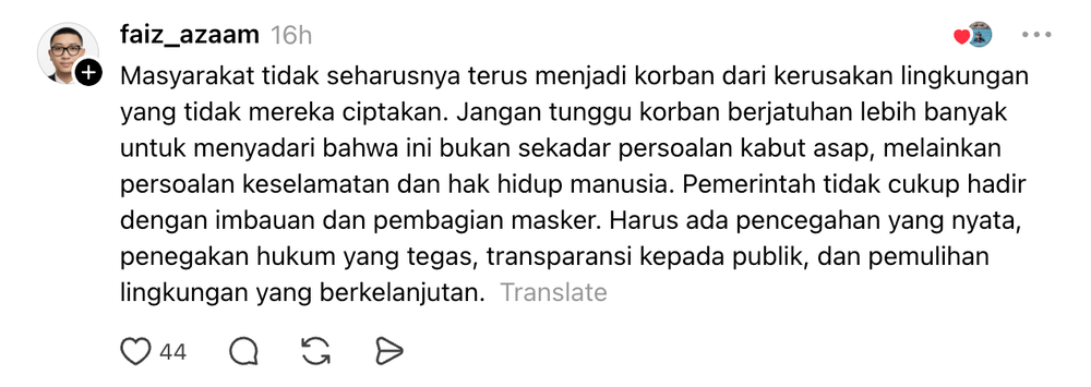 Image from: “Macam Dalam Set Filem Dune”, Kalimantan Terus Terbakar, Asap Tebal Selubungi Penduduk