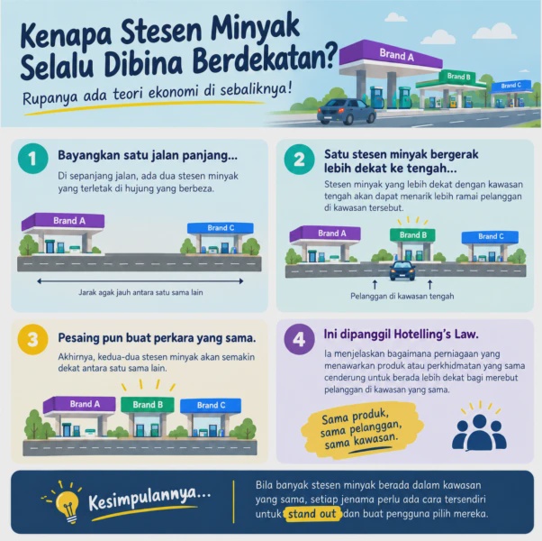 Image from: Pernah Terfikir Kenapa Stesen Minyak Selalu Dibina Berdekatan Satu Sama Lain, Tak Berebut Pelanggan Ke? Ini Sebabnya
