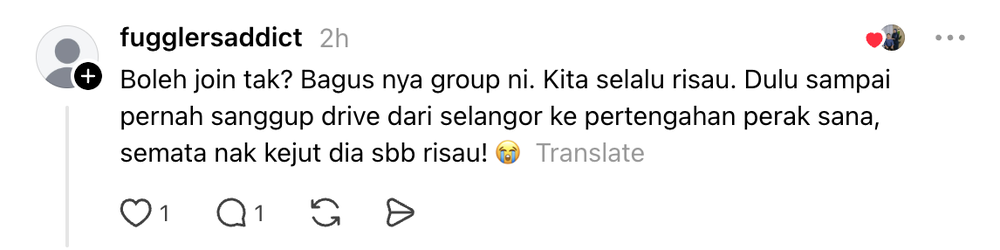 Image from: “Function Gila Group” Suami Tertidur Dalam Lori, Isteri Minta Bantuan Dalam Group Isteri Pemandu Lori