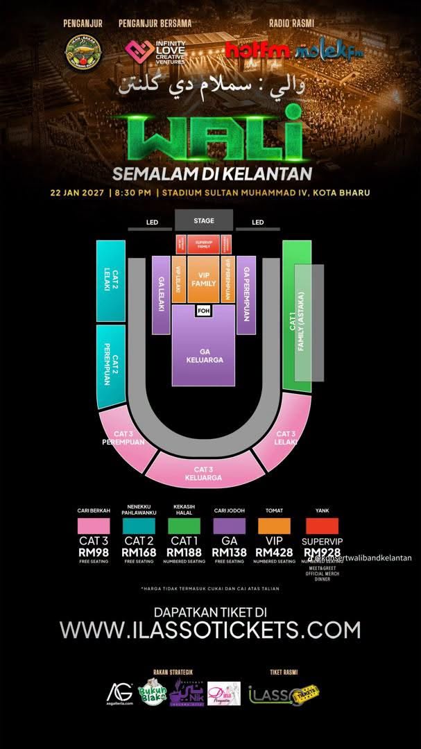 Image from: Poster Tular Konsert Wali Semalam Di Kelantan Tiada Kelulusan - EXCO