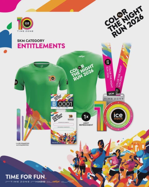 Image from: Ice-Watch Malaysia Raikan Sedekad Ice-Watch Night Run, Lancar Color The Night Run 2026