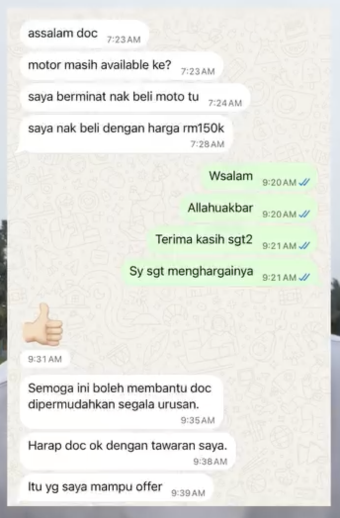 Image from: Akmal Saleh Tak Mahu Guna Wang Sumbangan Selepas Motosikal & Ikan Berjaya Dijual, Mohon Infak RM173k Dari Orang Ramai