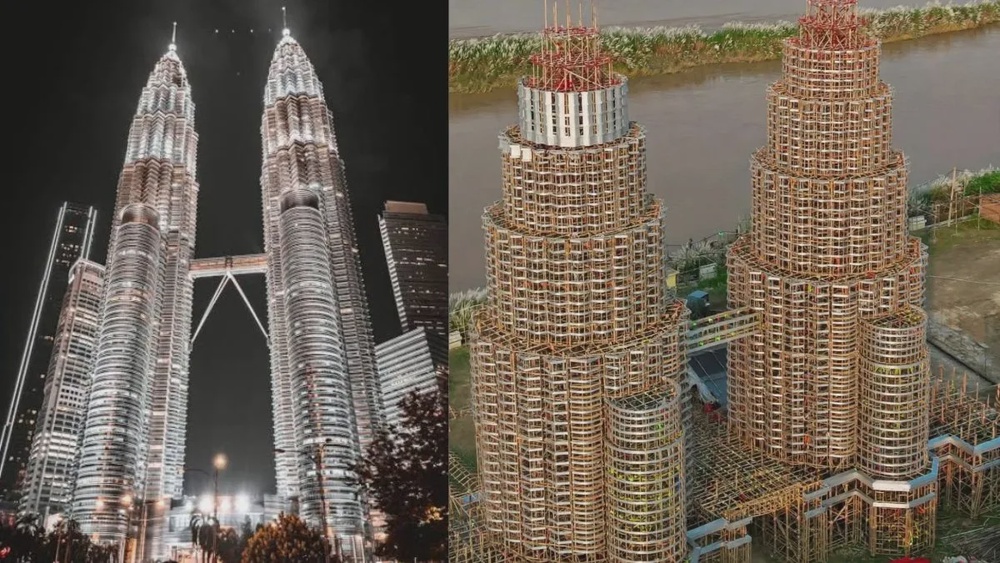 Image from: Jadi Tarikan Baharu, 'Mini' KLCC Bernilai RM1.29 Juta Megah Berdiri Di India