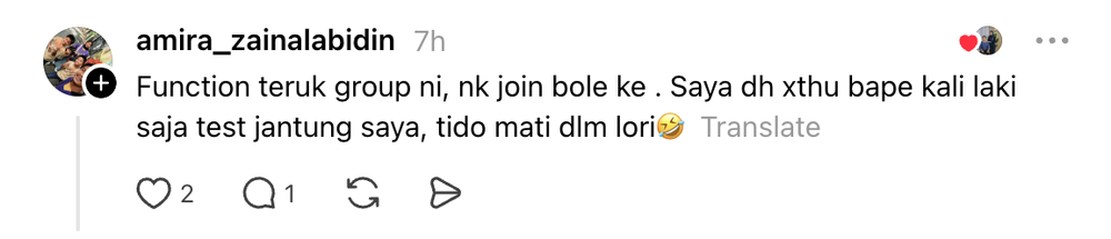 Image from: “Function Gila Group” Suami Tertidur Dalam Lori, Isteri Minta Bantuan Dalam Group Isteri Pemandu Lori