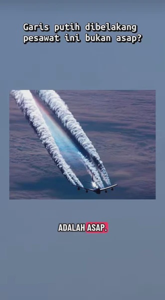 Image from: “Ingatkan Asap…” Lelaki Indonesia Jelaskan Maksud Garis Putih Di Belakang Pesawat