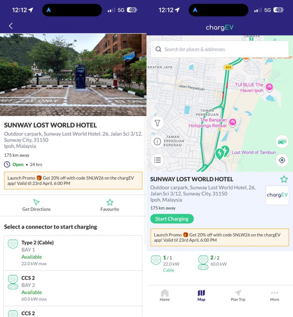 Image from: ChargEV deploys AC and DC charge points at Sunway Lost World Hotel in Ipoh