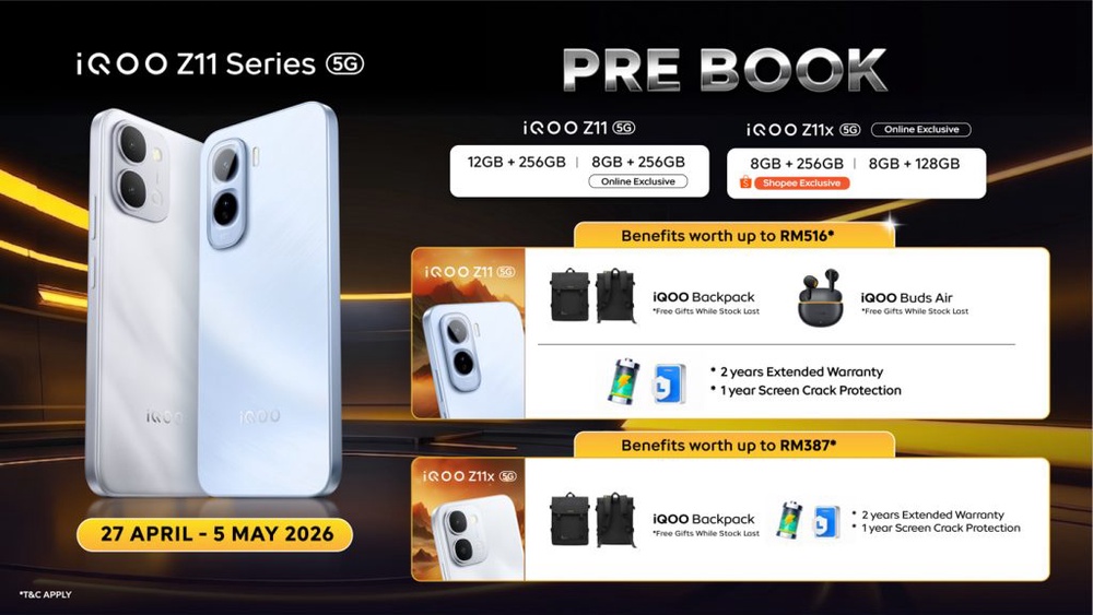 Image from: iQOO Z11 5G series launching soon in Malaysia: Pre-booking now open with free gifts worth up to RM516