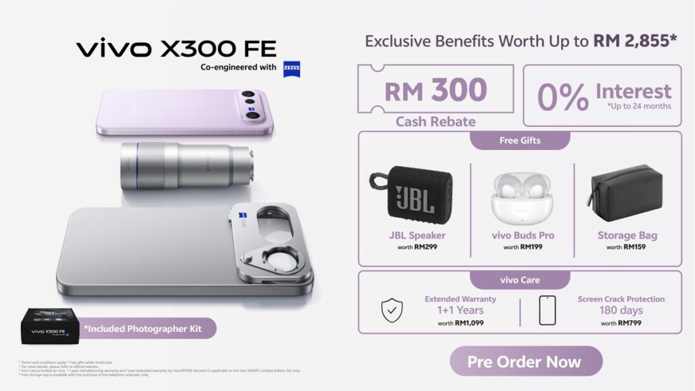 Image from: vivo Malaysia Expands X300 Series with X300 Ultra and X300 FE dubbed the Concert Duo