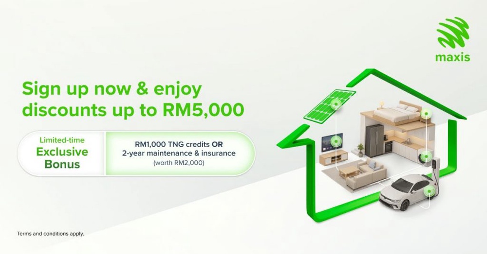Image from: Maxis Home Solar now offers outright purchase option, with up to 80% electricity bill savings