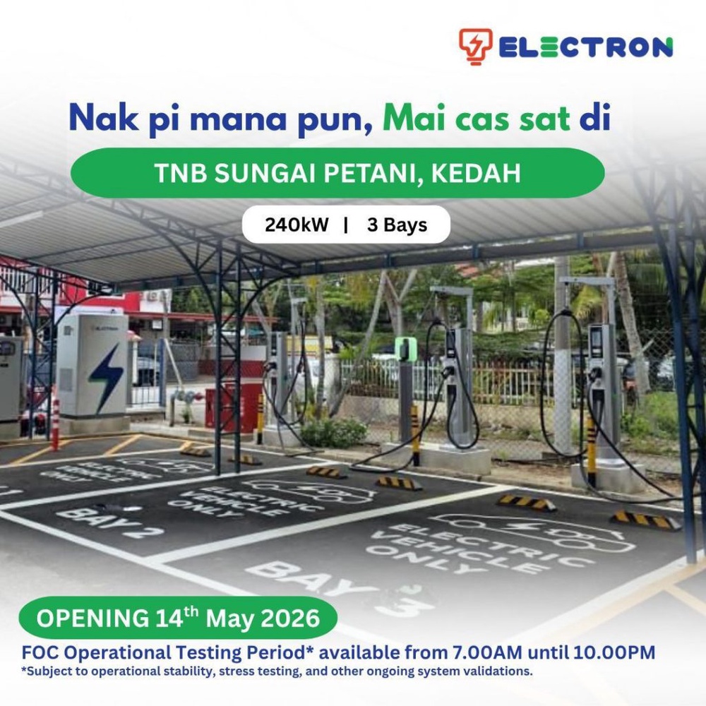 Image from: TNB Electron deploys 240kW DC Charger at TNB Sungai Petani