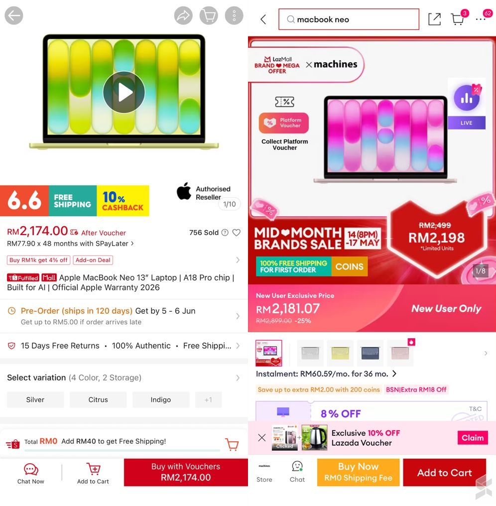 Image from: DEAL: MacBook Neo now going for as low as RM2,174