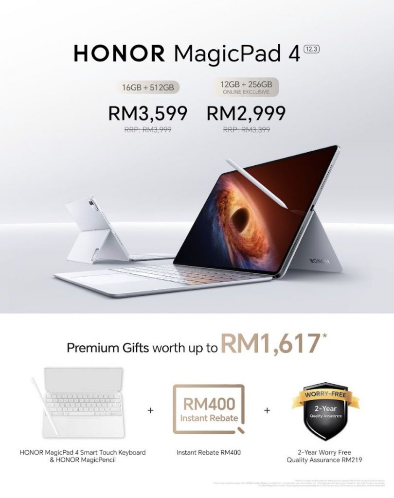 Image from: Honor MagicPad 4 Malaysia: This tablet runs Android and Linux, available from RM2,999
