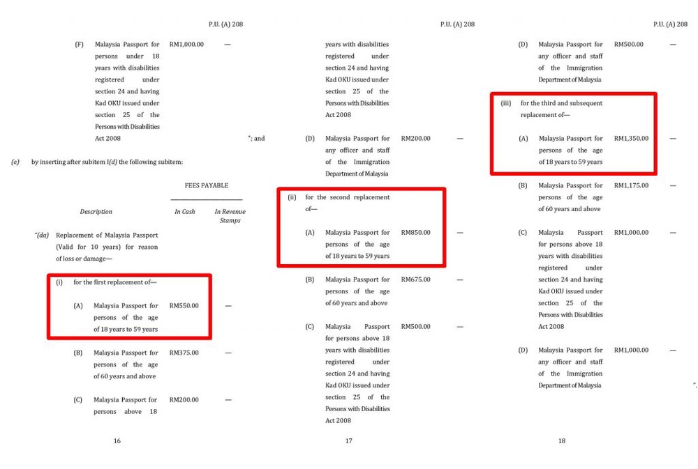 Image from: Malaysia Passport with 10-year validity will cost you RM350