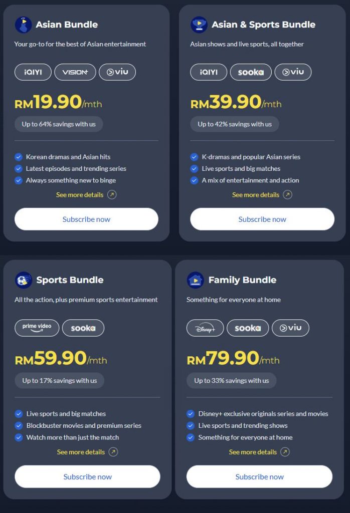 Image from: CelcomDigi introduces new StreamMore bundles with Disney+, Prime Video, iQIYI, Sooka and more from RM19.90/month