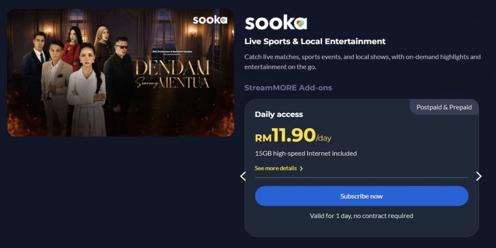 Image from: CelcomDigi introduces new StreamMore bundles with Disney+, Prime Video, iQIYI, Sooka and more from RM19.90/month