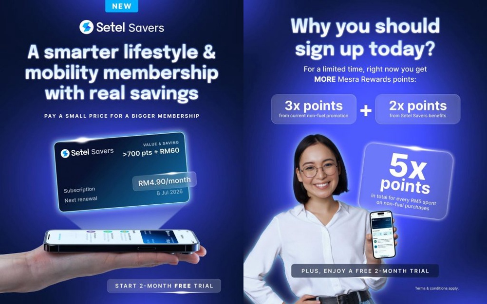 Image from: Setel Savers subscription plan offers more savings with bonus Mesra Rewards points and cashback deals