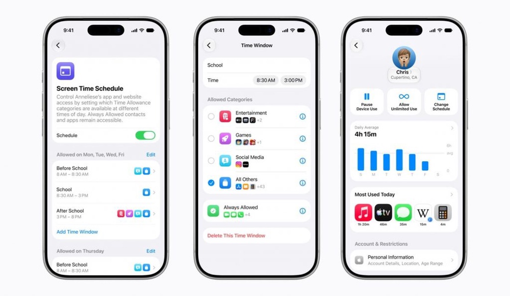 Image from: Apple enhances child safety features, including letting parents decide who kids can talk to