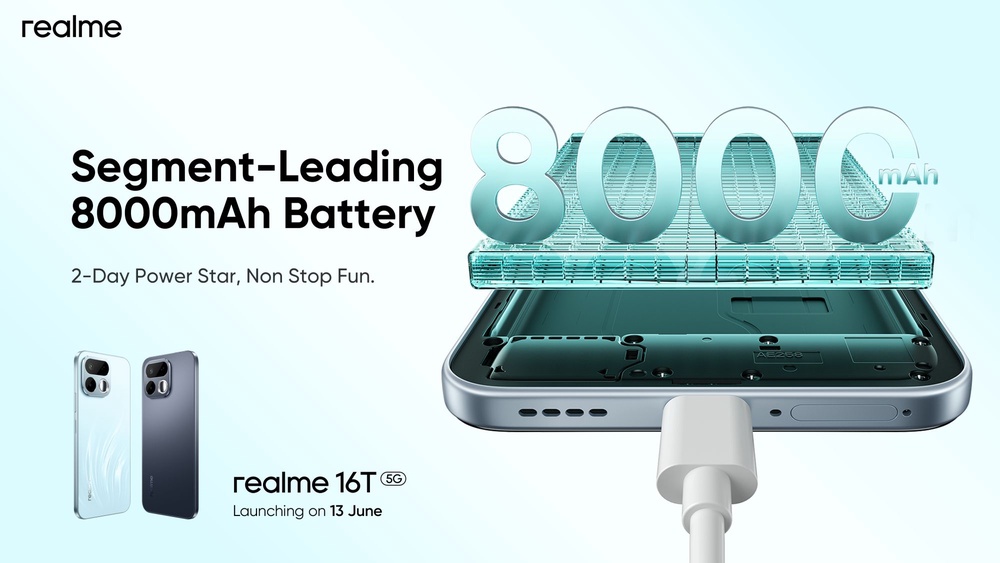 Image from: Realme 16和16T登陆大马:分别搭载7000mAh和8000mAh电池,售价1299令吉起