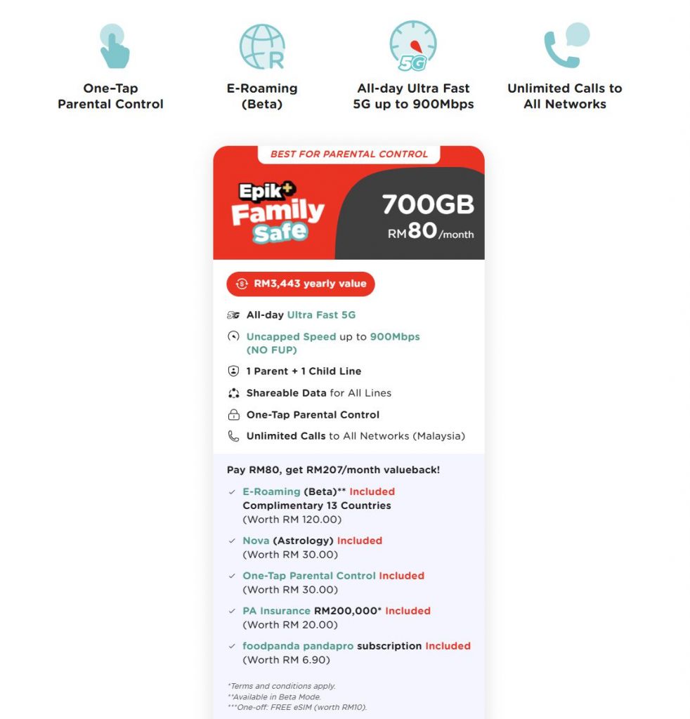 Image from: Tune Talk Epik+ Family Safe: The only prepaid plan that protects your child’s internet at the network level