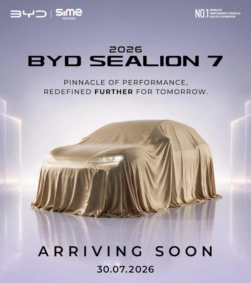 Image from: 2026 BYD Sealion 7 to launch in Malaysia on 30 July: Will it still be priced at under RM200k?