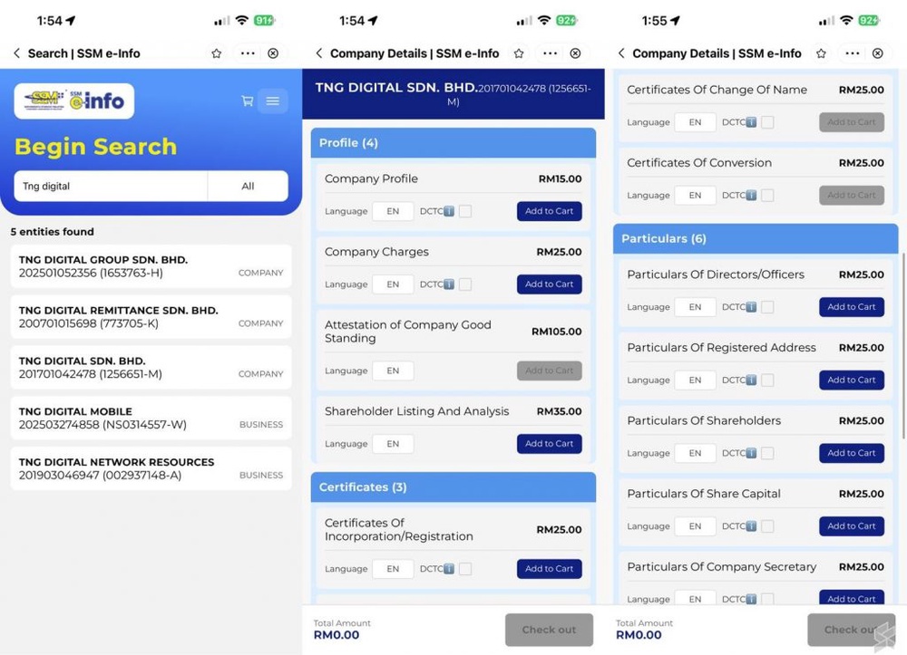 Image from: TNG eWallet now lets you search SSM company records and download official documents