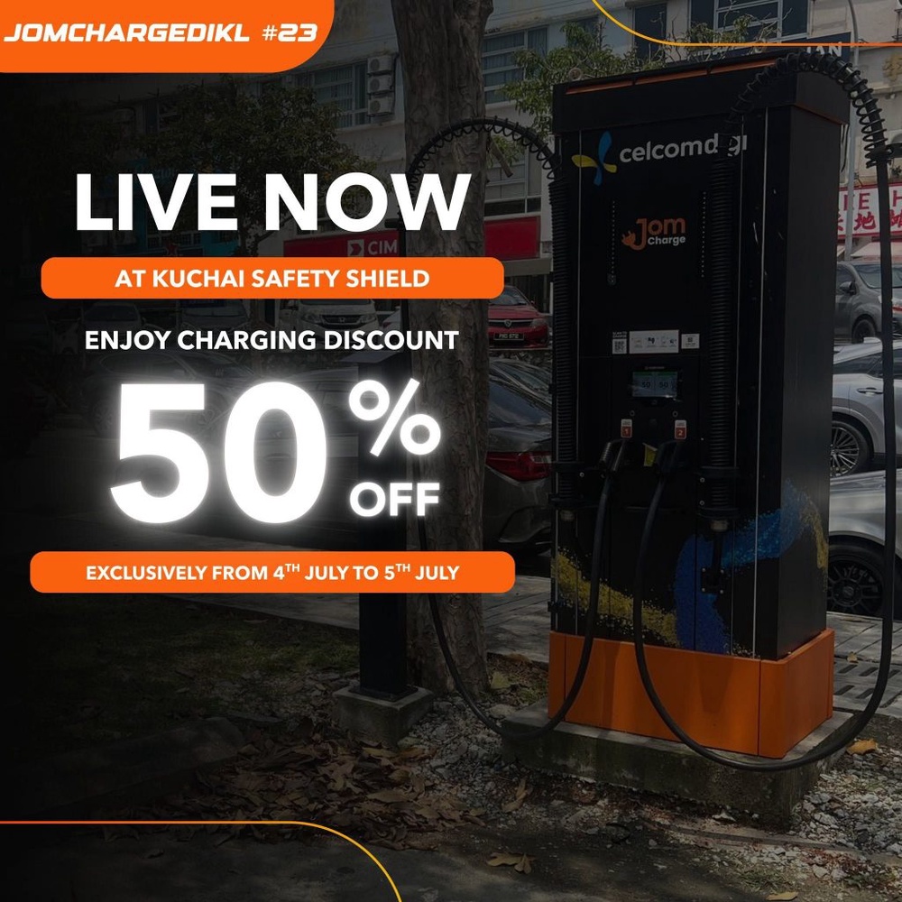 Image from: JomCharge x DBKL turn on new 100kW DC Charger at Kuchai lama